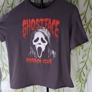 Bioworld Scream Movie Ghost Face Halloween Tee Gray Men's Large T-shirt